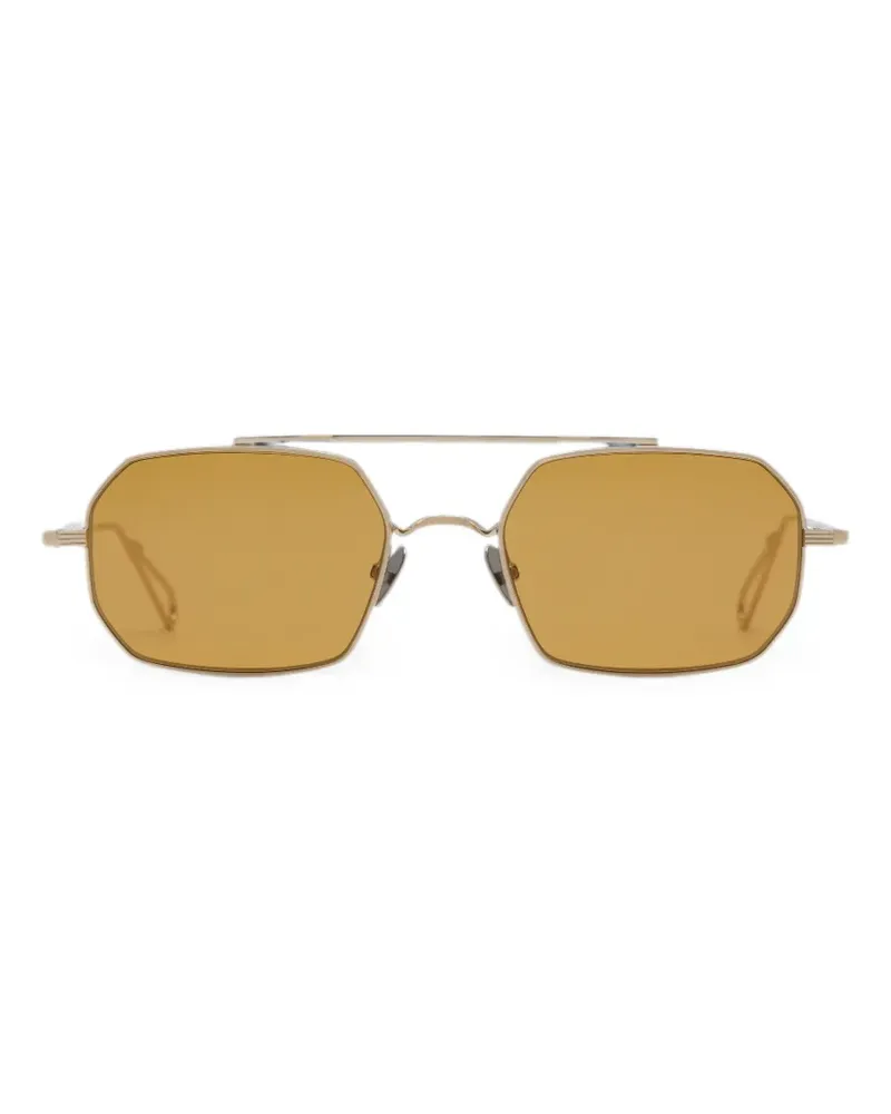 AHLEM Clovis Sonnenbrille mit geometrischem Gestell - Gold Gold
