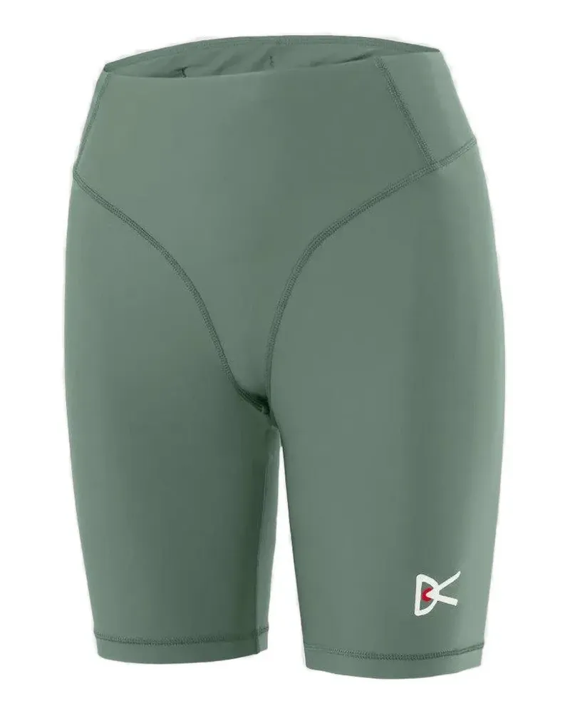 District Vision logo-print cycling shorts - Grün Grün