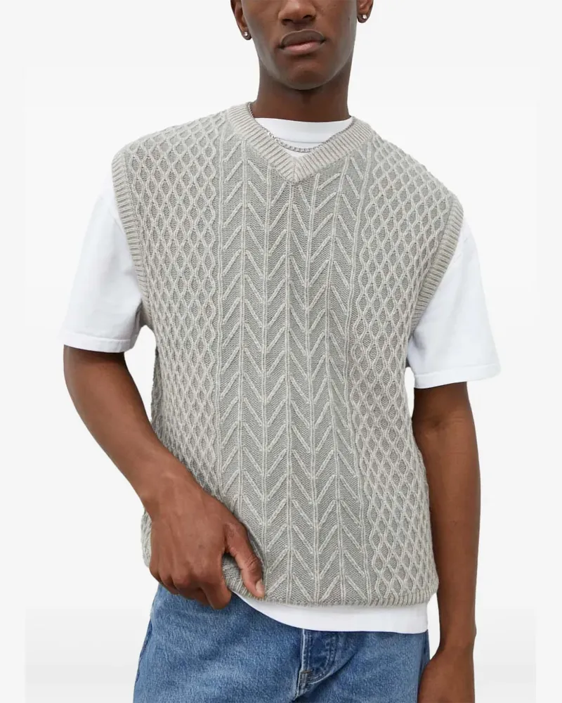 Samsøe & Samsøe Weste mit V-Ausschnitt - Grau Grau