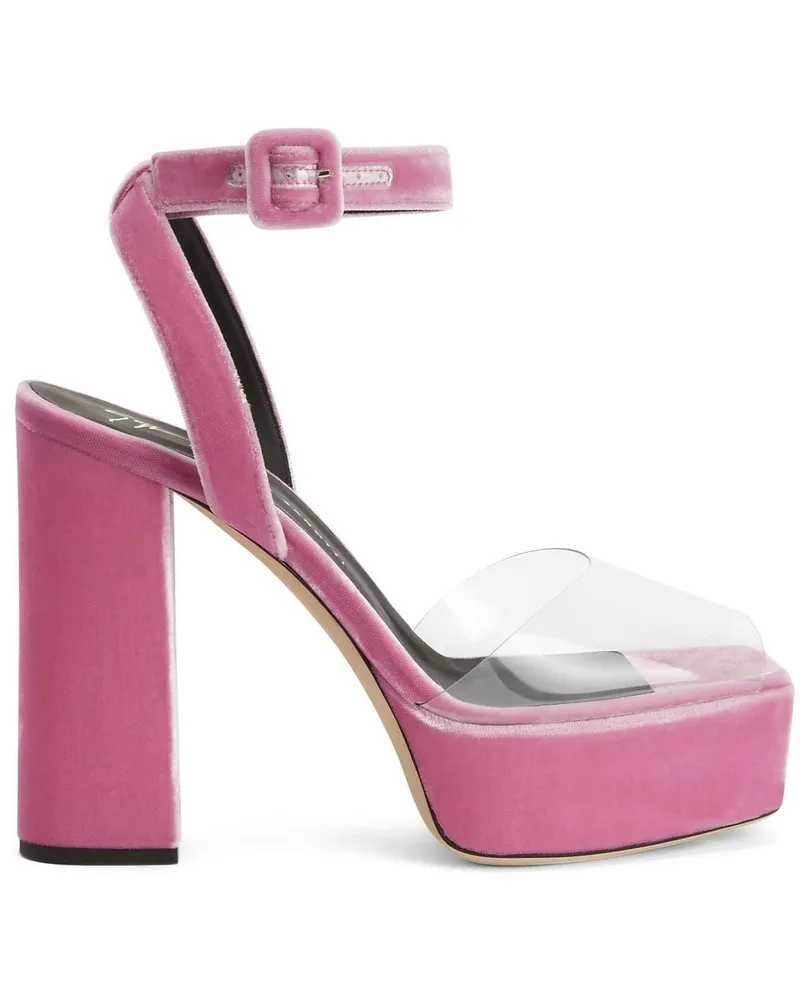Giuseppe Zanotti New Betty Plexi Sandalen 120mm - Rosa Rosa
