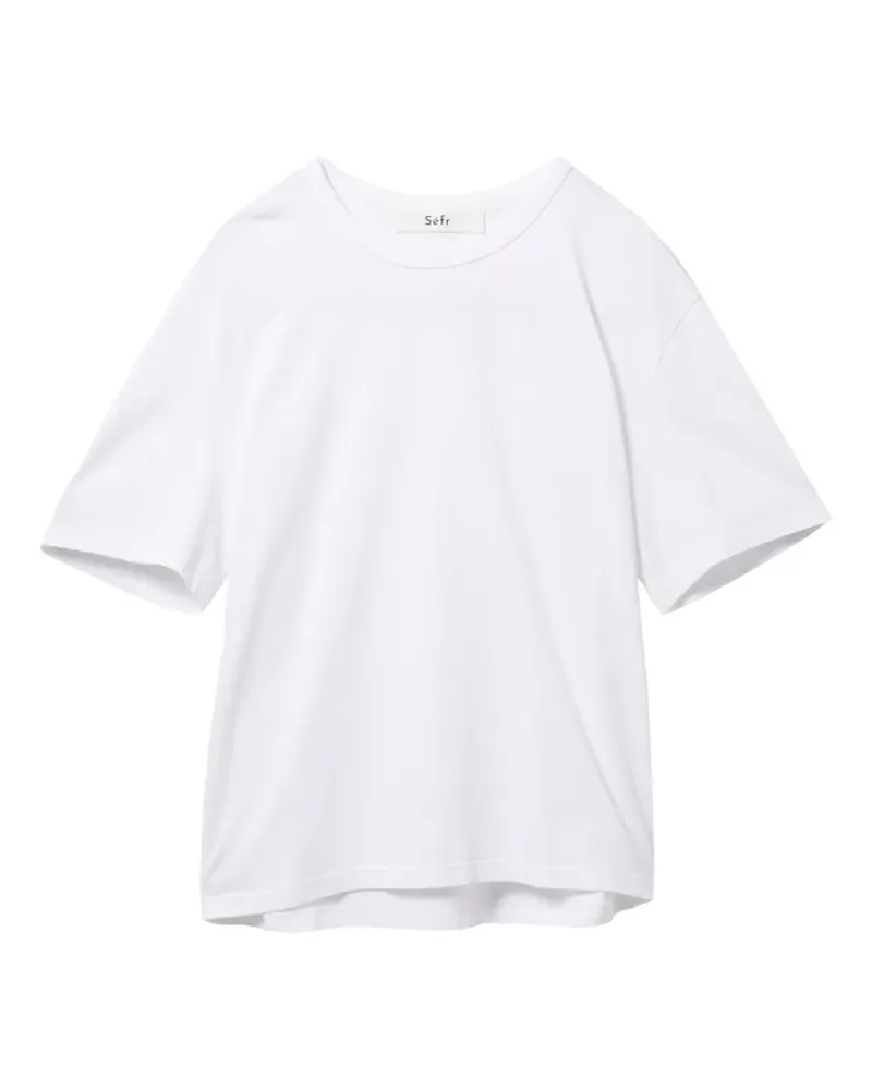 Séfr T-Shirt mit rundem Ausschnitt - Weiß Weiß