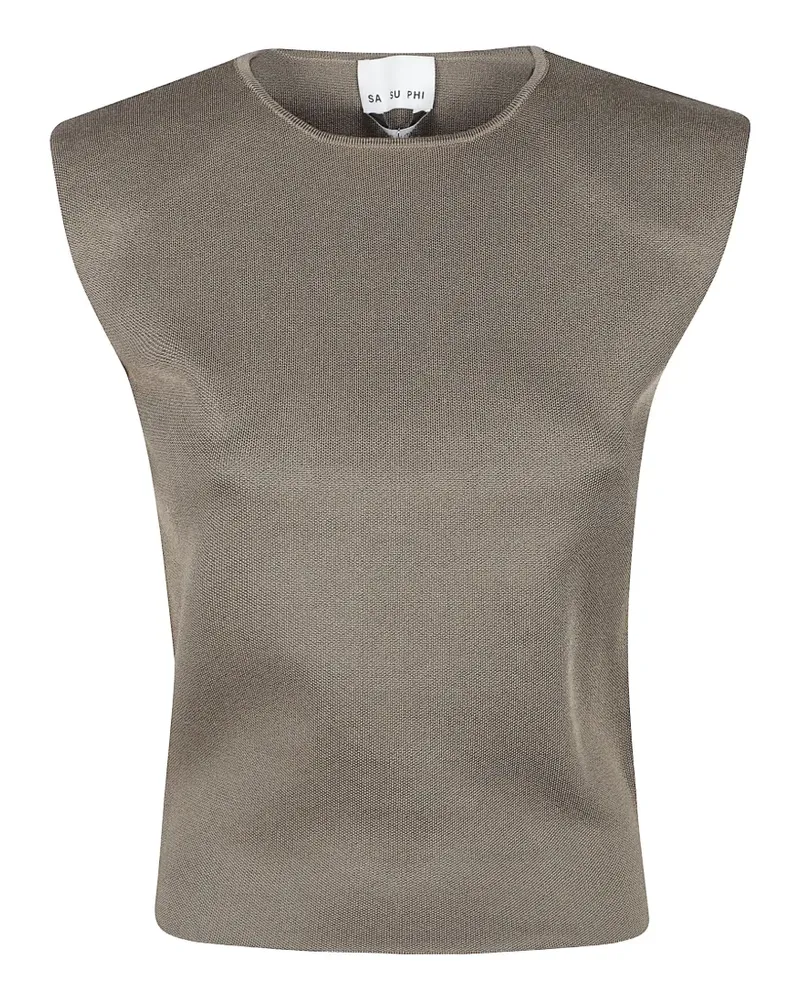 Sa Su Phi fine-knit T-shirt - Grau Grau