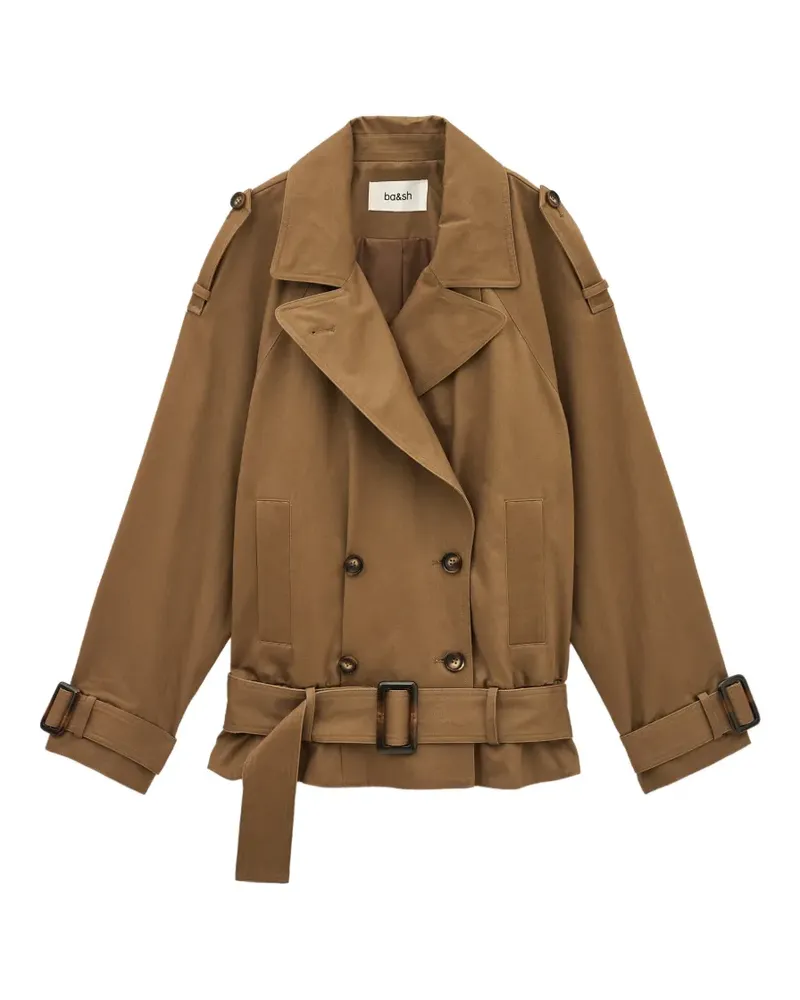 ba&sh Winnie belted double-breasted trench coat - Braun Braun