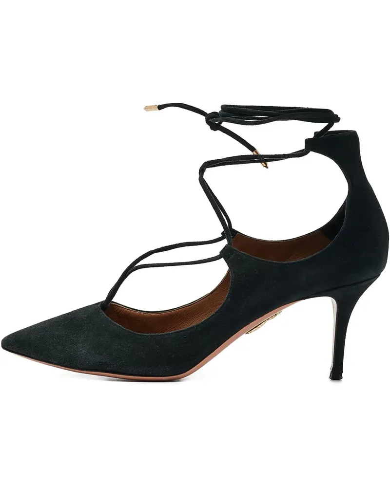 Aquazzura Pre-owned Pumps aus Wildleder 80mm - Schwarz Schwarz