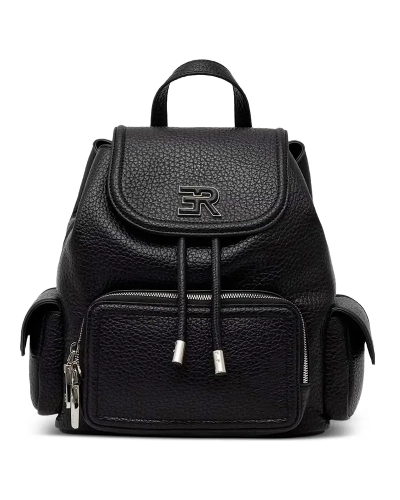 Ermanno Scervino logo-patch backpack - Schwarz Schwarz