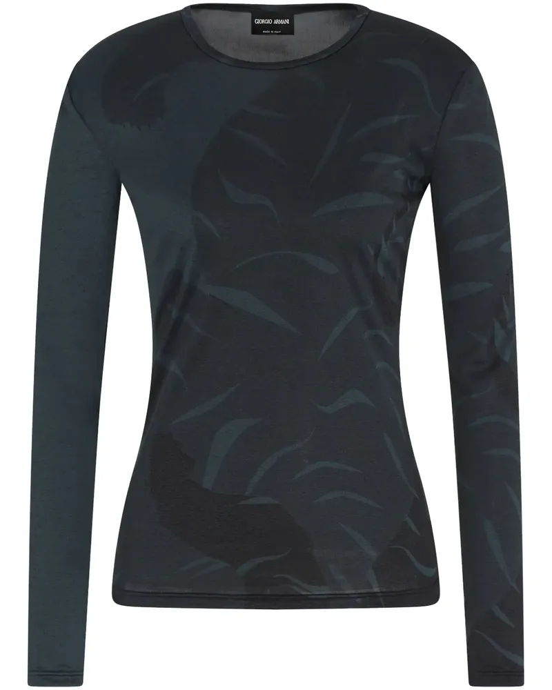 Giorgio Armani T-Shirt aus Seide - Schwarz Schwarz