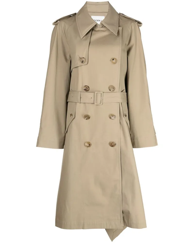GOEN.J Zweifarbiger Trenchcoat - Braun Braun