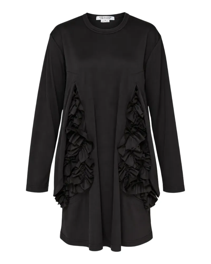 Comme des Garçons Langarmshirt mit Rüschen - Schwarz Schwarz