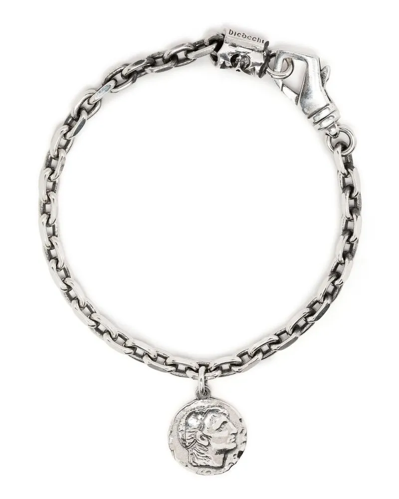 Emanuele Bicocchi Armband mit Münzanhänger - Silber Silber