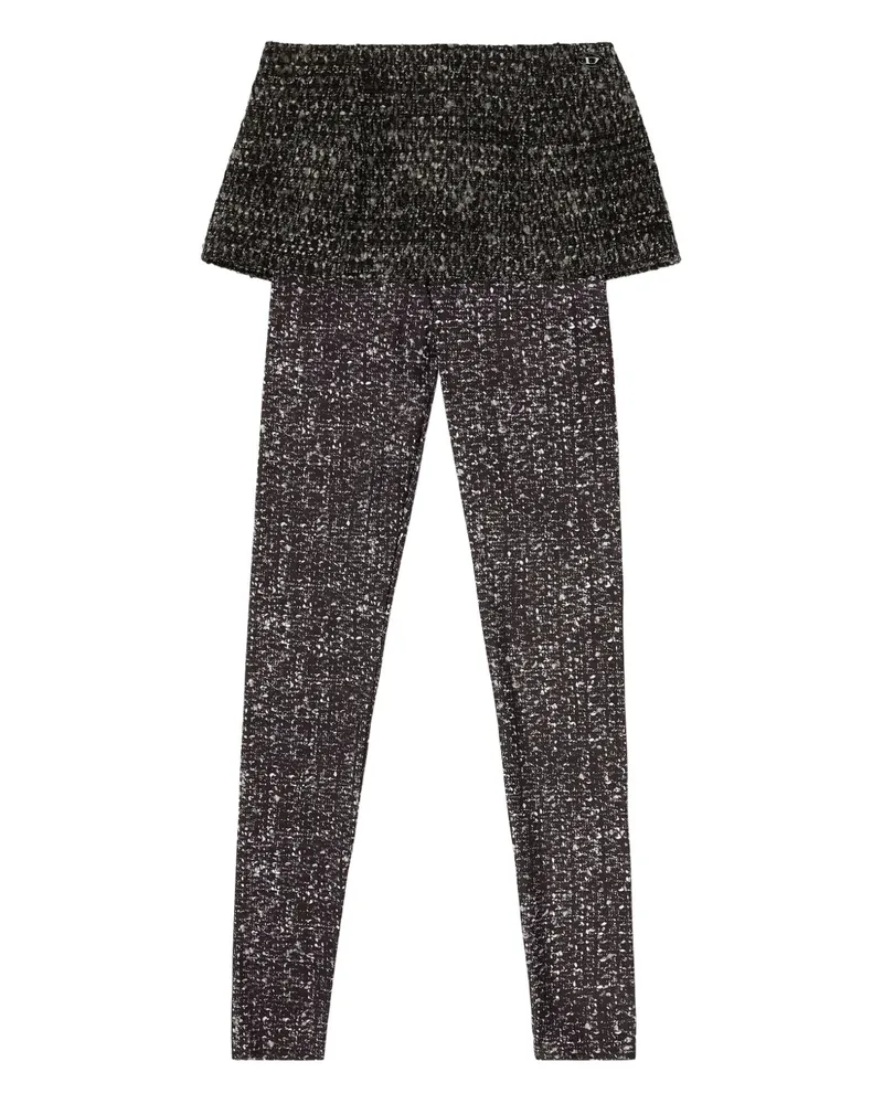 Diesel Leggings mit strukturierten Einsätzen - Grau Grau