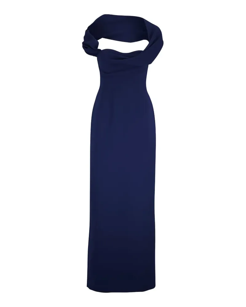 Carolina Herrera New York Sofia off-shoulder maxi dress - Blau Blau