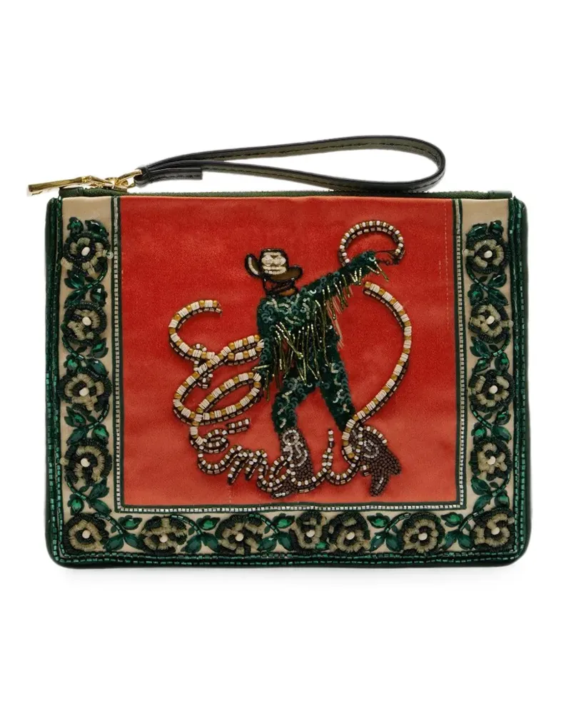 ALEMAIS Ace Clutch mit Cowboyverzierung - Grün Grün