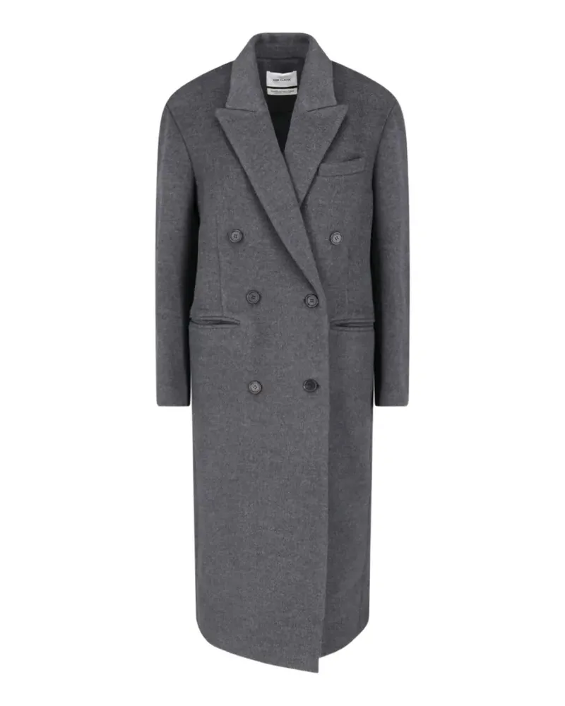 LOW CLASSIC double-breasted peak-lapel coat - Grau Grau