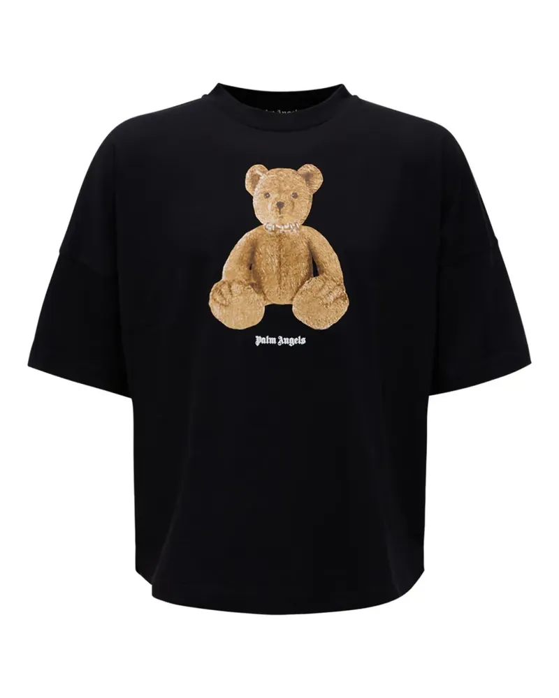 Palm Angels T-Shirt mit Bären-Print - Schwarz Schwarz