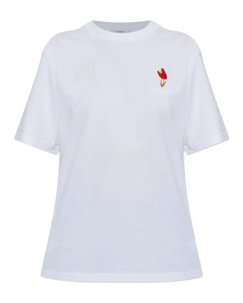 Givenchy T-Shirt mit Logo-Stickerei - Weiß Weiß