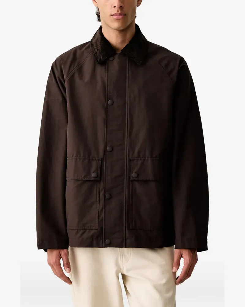 Marc O'Polo corduroy-collar raglan-sleeve jacket - Braun Braun
