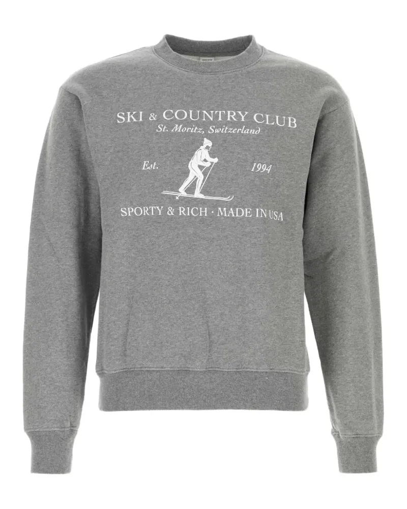 SPORTY & RICH Sweatshirt mit Logo-Print - Grau Grau