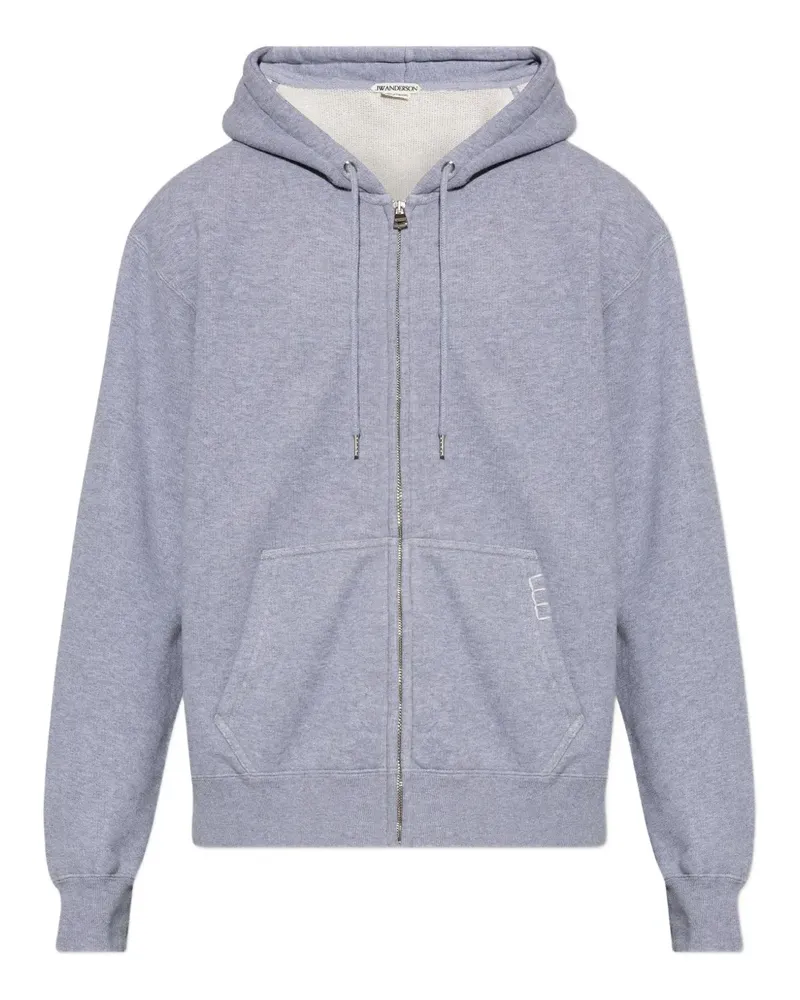 J.W.Anderson mélange-effect front-zip hoodie - Grau Grau