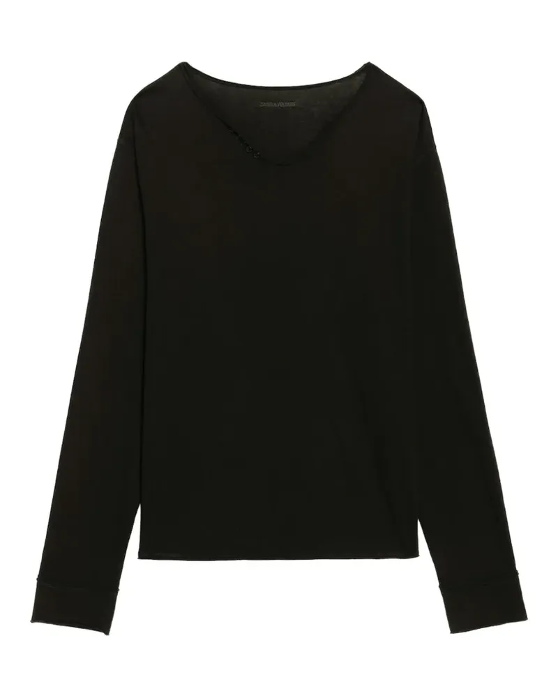 Zadig & Voltaire Langarmshirt mit Logo-Print - Schwarz Schwarz
