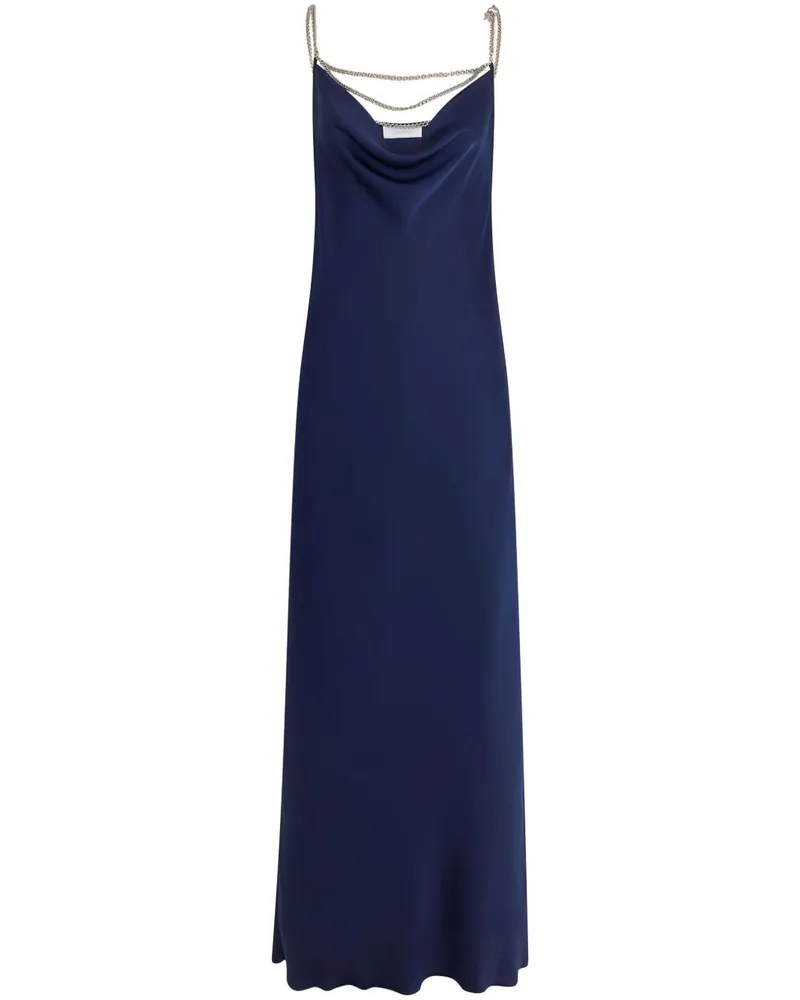 Paco Rabanne Maxikleid mit Kettenträgern - Blau Blau