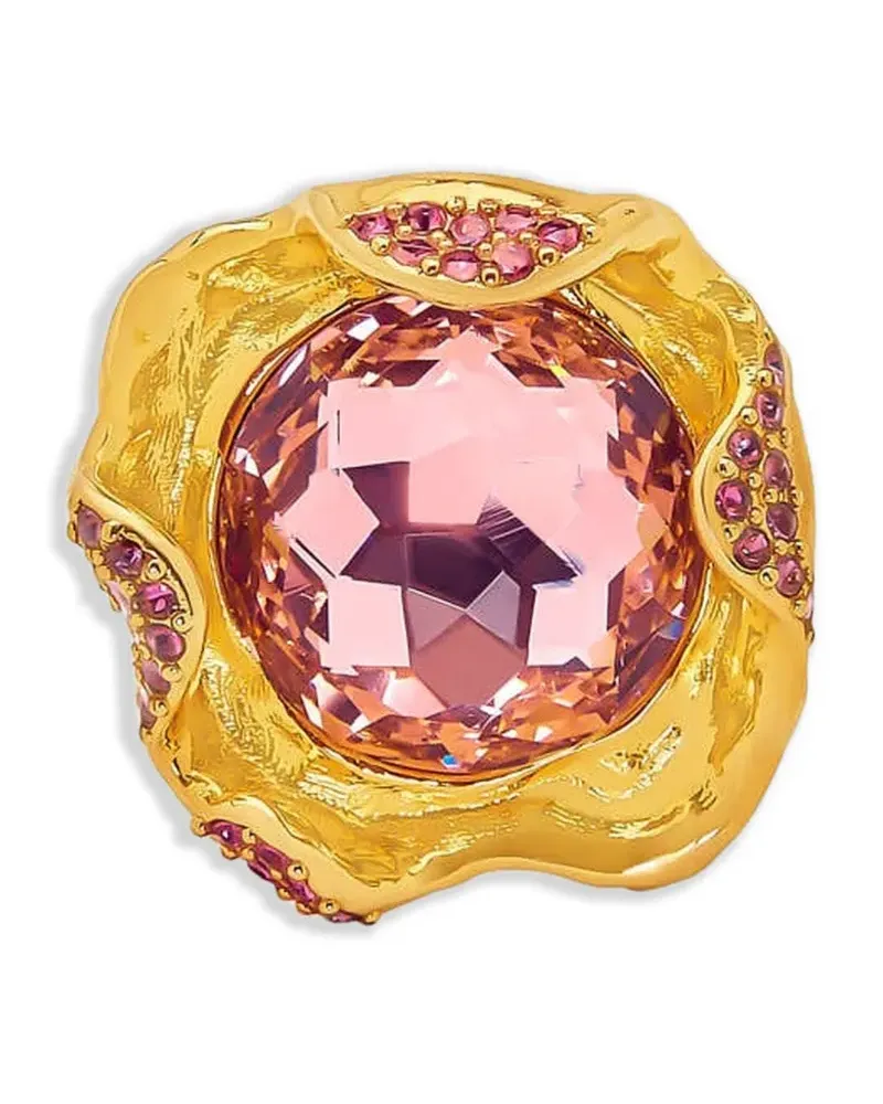Oscar de la Renta Crystal Nest Ring - Gold Gold