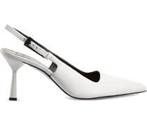Spitze Ruby Slingback-Pumps - Weiß