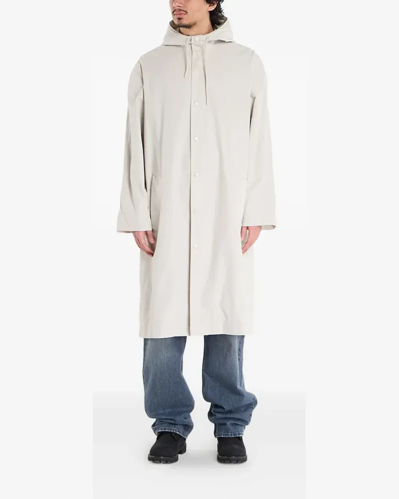 A.P.C. Kim single-breasted hooded parka - Nude Nude