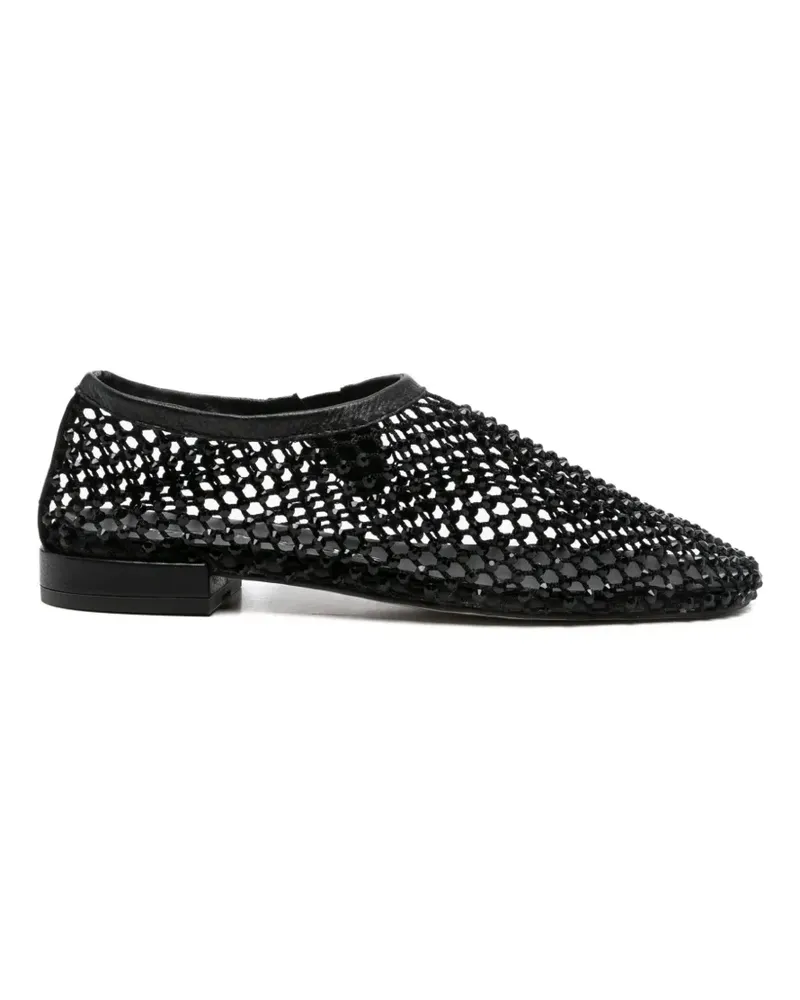 Pedro Miralles Zucaina crystal-embellished mesh pumps - Schwarz Schwarz