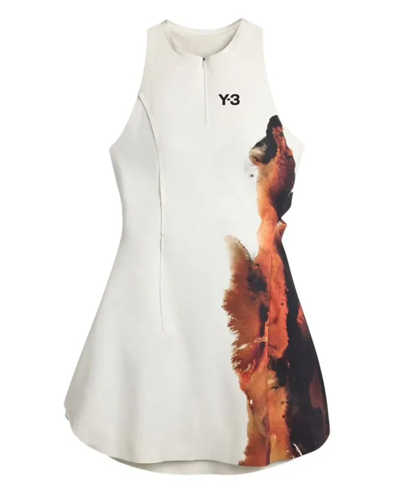 Y-3 Minikleid mit abstraktem Print - Nude Nude