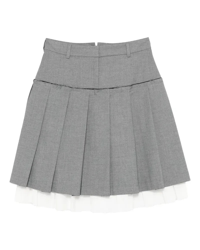 GIMAGUAS layered pleated mini skirt - Grau Grau
