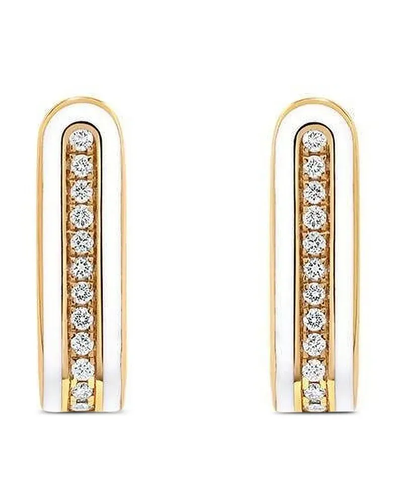 State Property 18kt Gelbgoldohrstecker mit Diamanten Gold