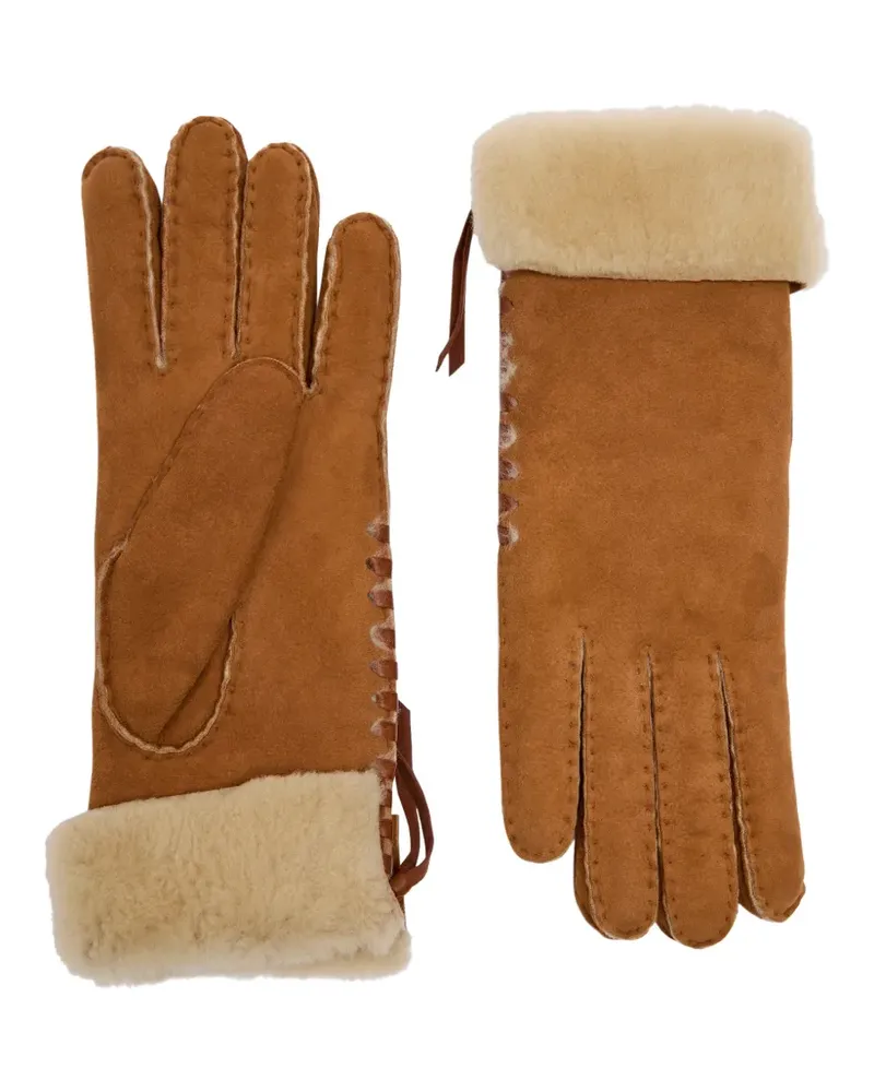 Agnelle Mia leather gloves - Braun Braun