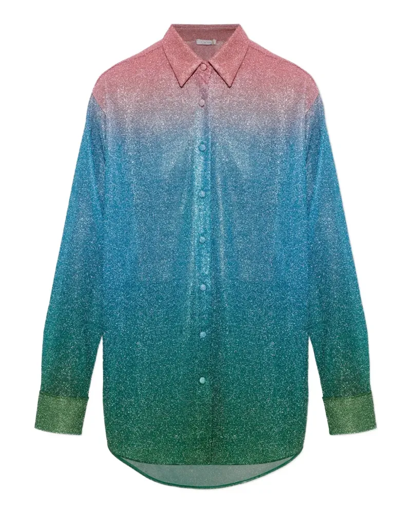 Oséree Hemd mit Farbverlauf-Optik - Blau Blau