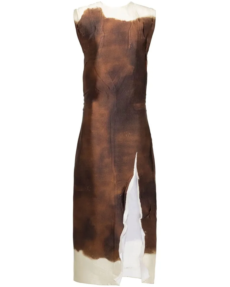 Prada Maxikleid mit Print - Braun Braun
