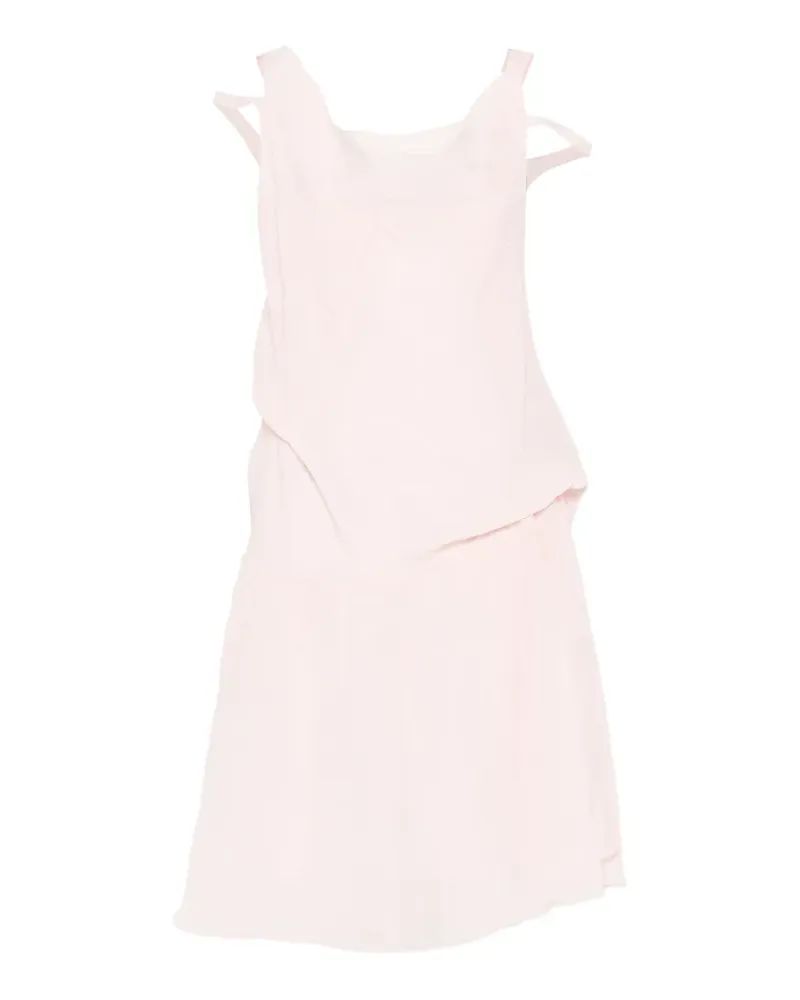 PLAN C Midikleid in Knitteroptik - Rosa Rosa