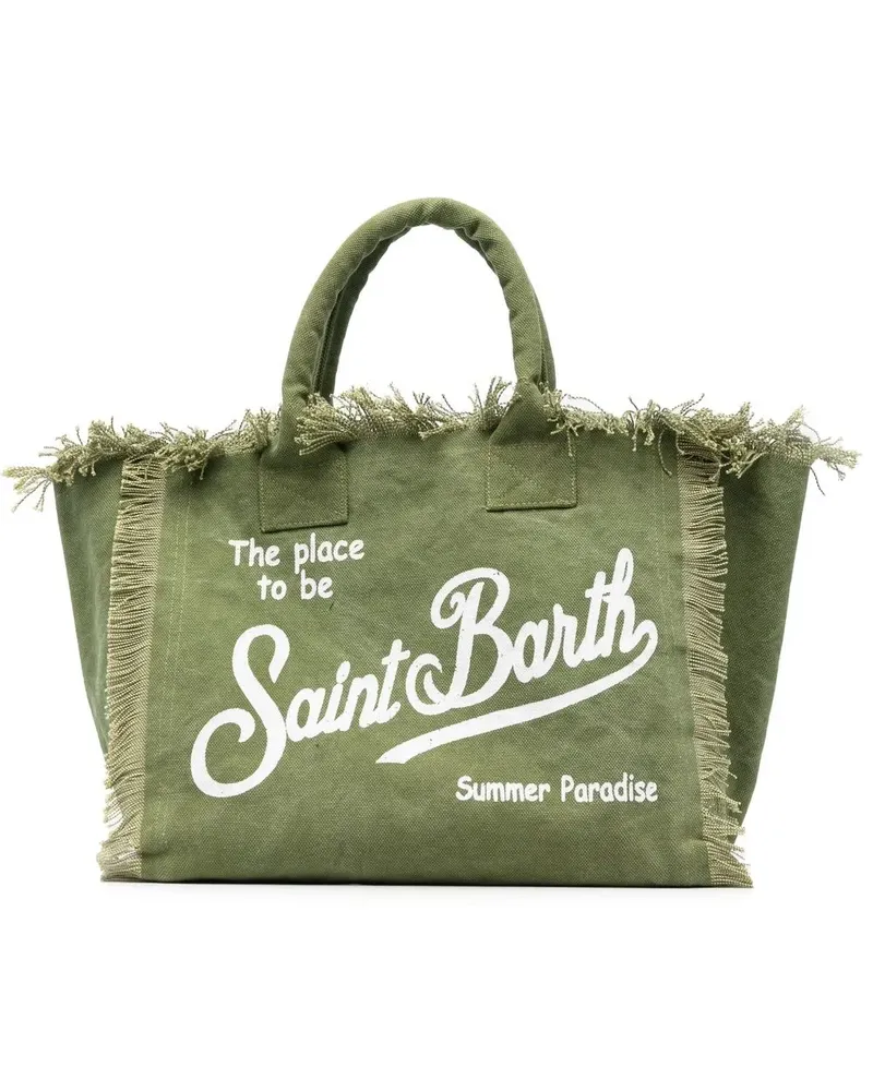 MC2 Saint Barth Shopper mit Logo-Print - Grün Grün