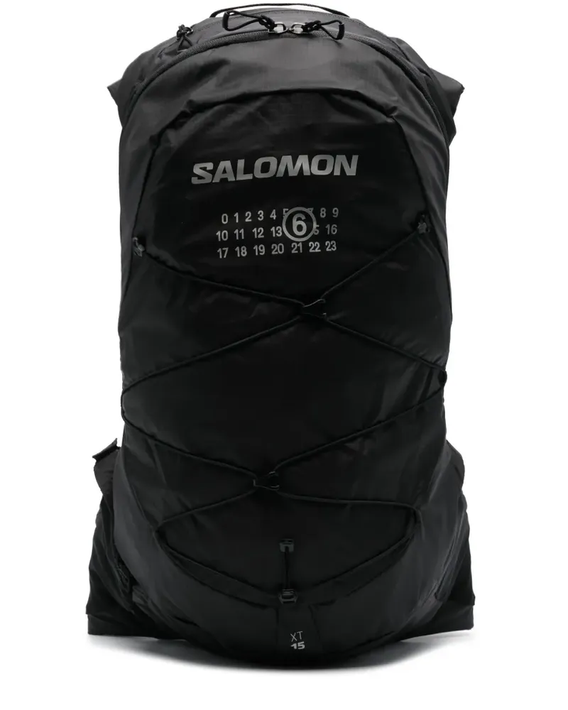 Maison Margiela x Salomon Rucksack mit Logo-Print - Schwarz Schwarz