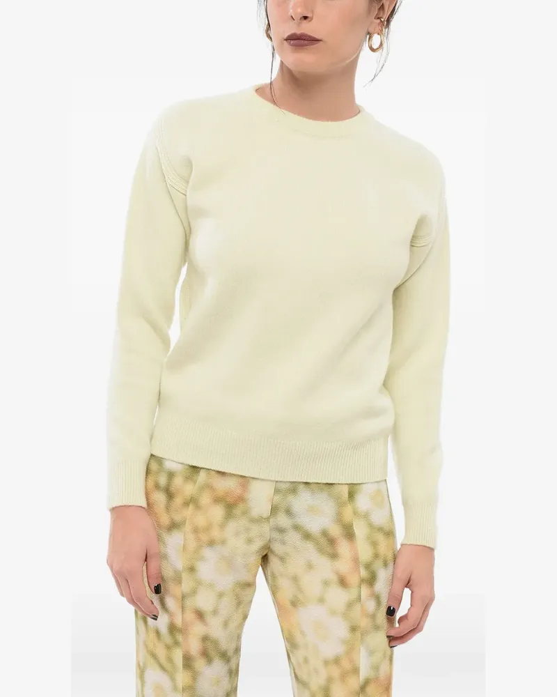 Sa Su Phi Kaschmirpullover mit rundem Ausschnitt - Gelb Gelb