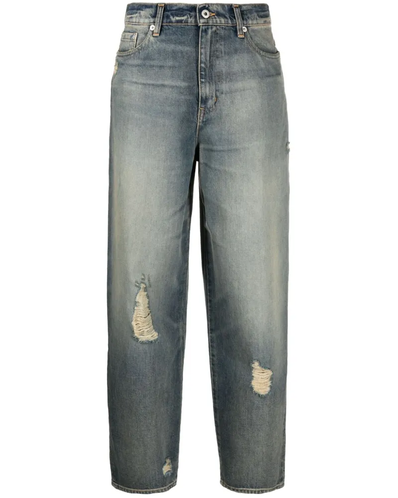 Kenzo Halbhohe Tapered-Jeans - Blau Blau
