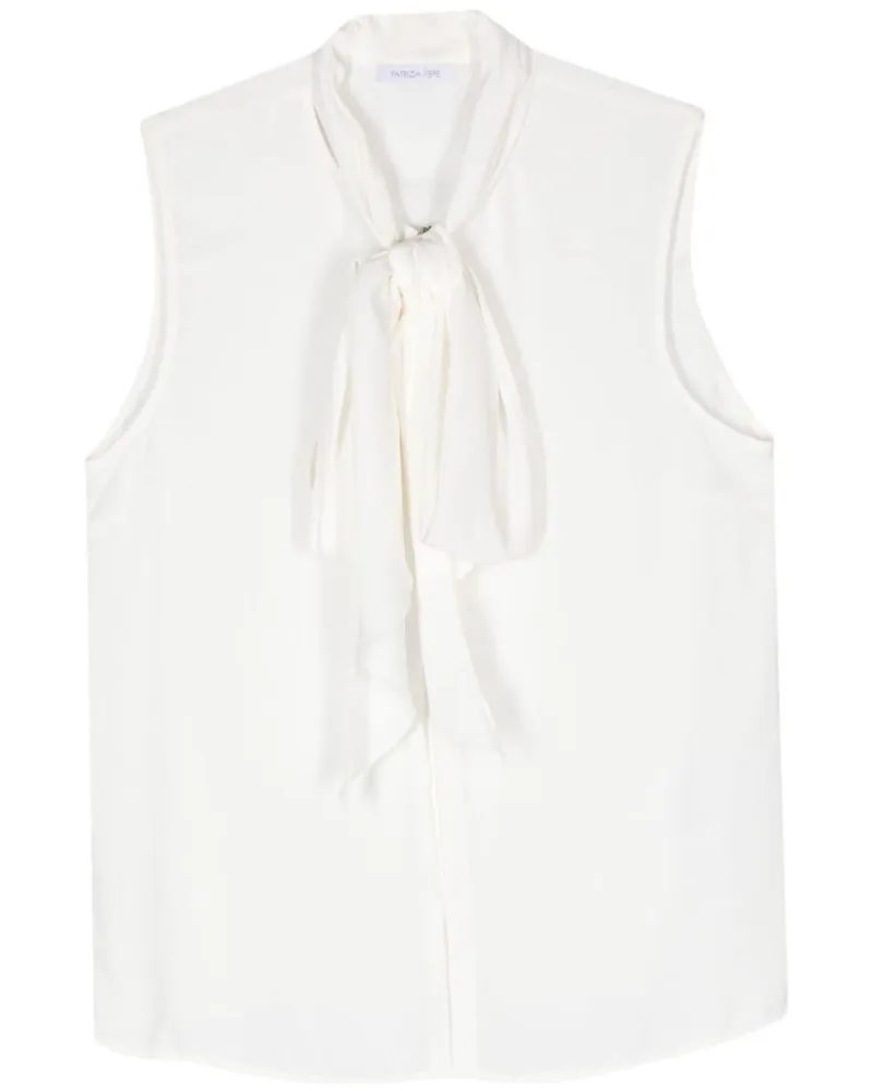 Patrizia Pepe Essential Bluse - Weiß Weiß