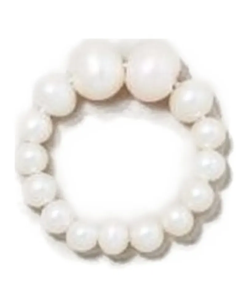 Saskia Diez Ear Cuff mit Perlen - Weiß Weiß