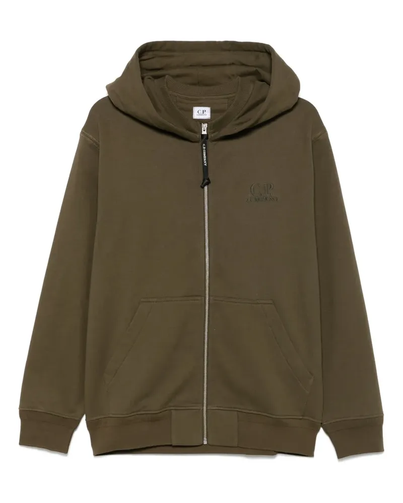 C.P. Company Hoodie mit Logo-Stickerei - Grün Grün