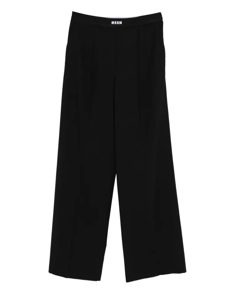 MSGM Hose mit Logo-Bund - Schwarz Schwarz