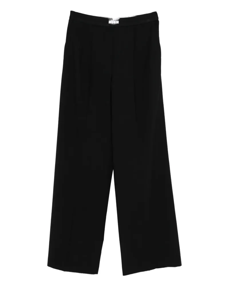 MSGM logo-waistband trousers - Schwarz Schwarz