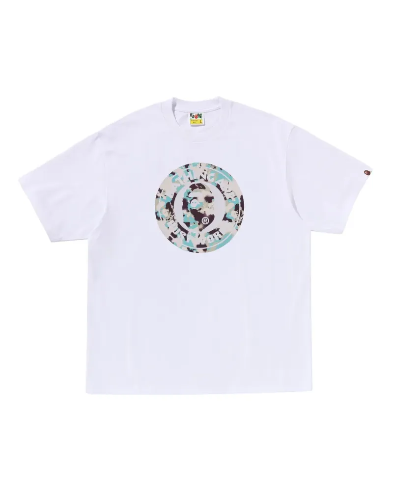 BAPE T-Shirt mit Logo - Weiß Weiß