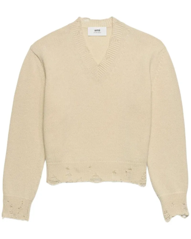 AMI Paris Pullover mit Cut-Out - Nude Nude
