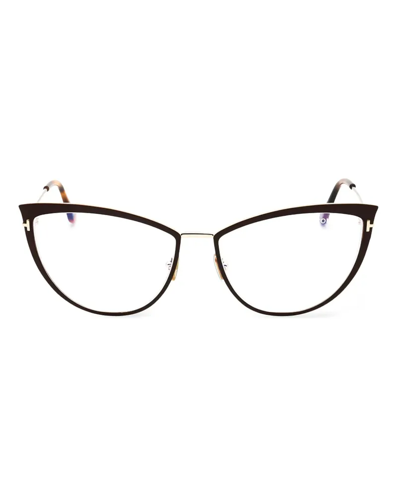 Tom Ford Brille im Cat-Eye-Design - Schwarz Schwarz