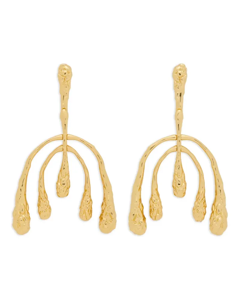 Alexis Bittar hammered drop earrings - Gold Gold