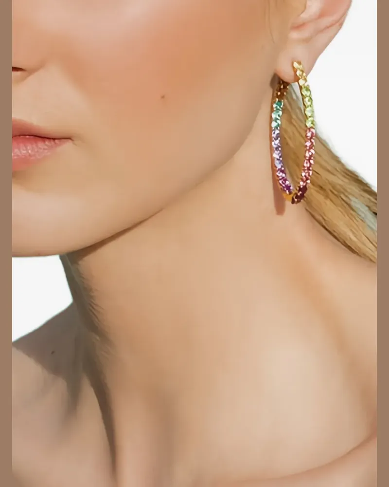 BRUMANI 18K Yellow Gold multi-stones earrings Gold