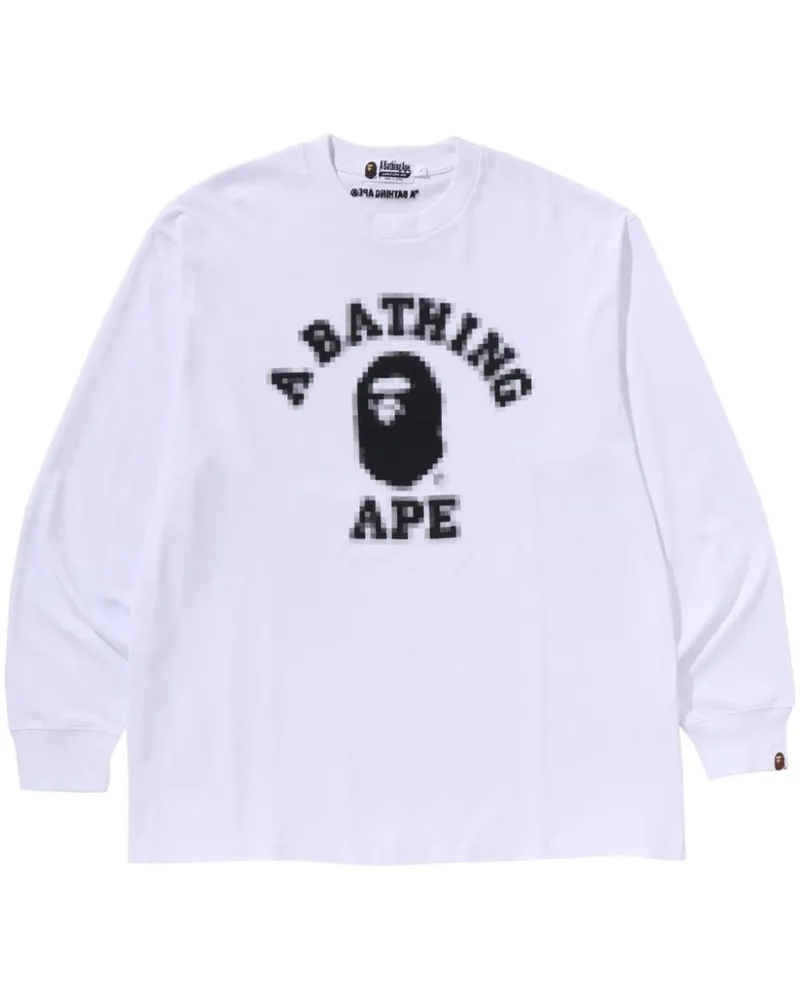 BAPE Sweatshirt mit Logo-Print - Weiß Weiß